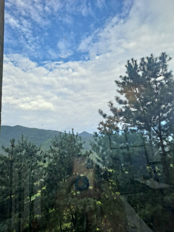 필그림하우스 은자식당 밖 풍경