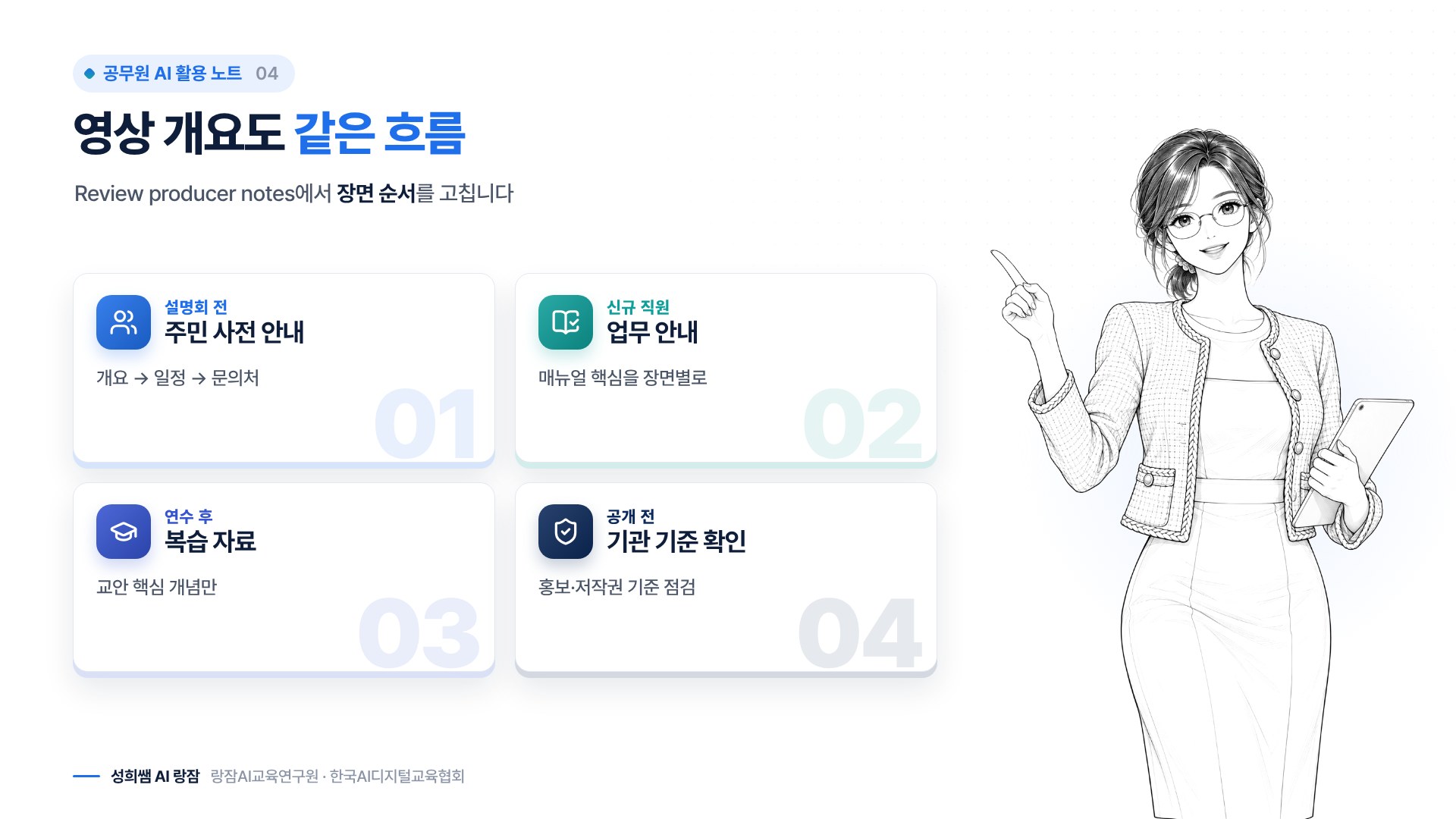 영상 개요 제작 노트 &mdash; 장면 순서 바꾸기 활용 장면