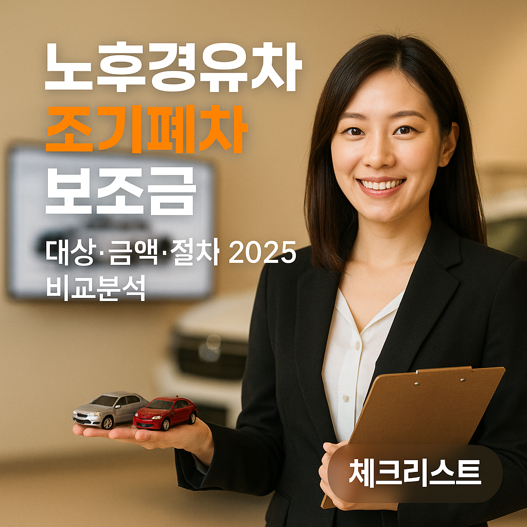 노후경유차 조기폐차 보조금 ｜ 대상&middot;금액&middot;절차 2025 비교분석