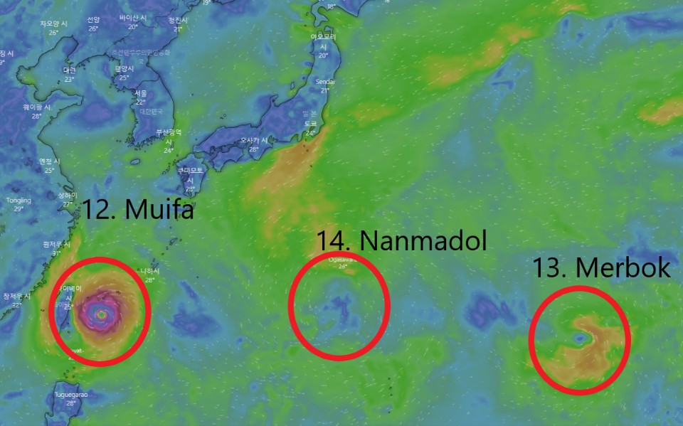 13호 태풍 14호 태풍 예상경로