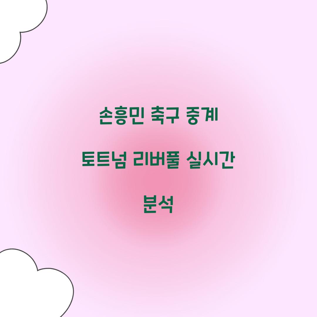 손흥민 축구 중계