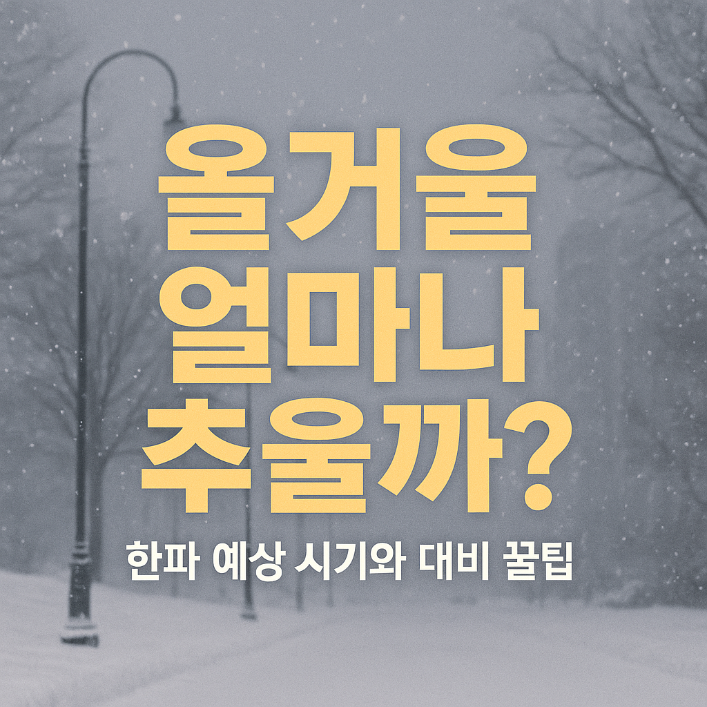 올해 겨울 한파 - 사진