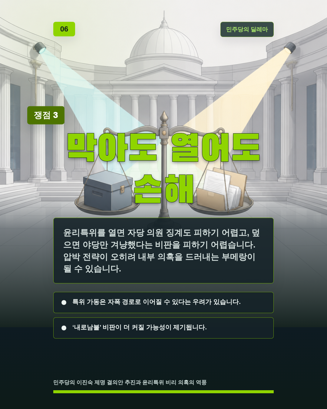 막아도 열어도 손해