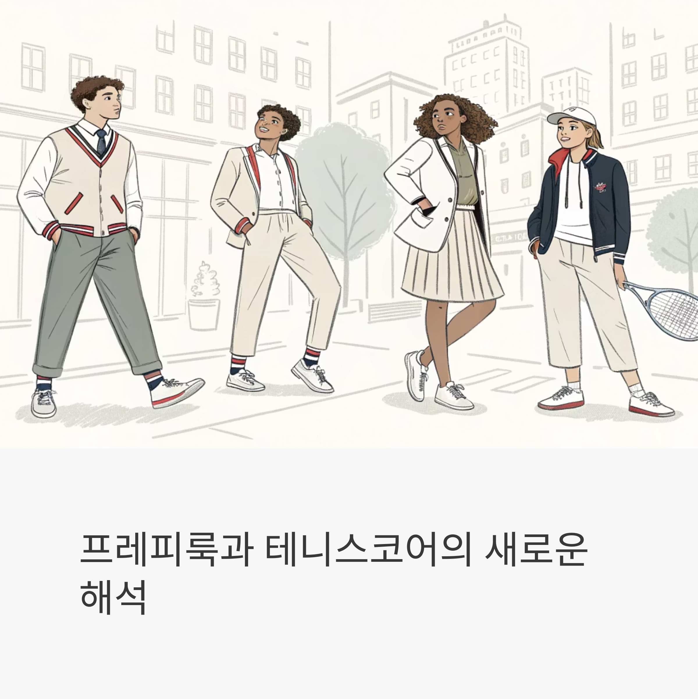 서브컬처패션으로 해석하는 프레피룩과 테니스코어 – 상류층 학생들의 스타일 코드