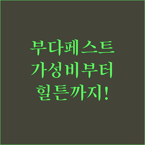 부다페스트 가성비 숙소부터 5성급 힐..