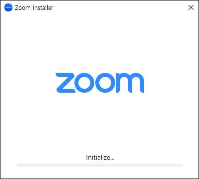 zoom pc버전 설치 진행중