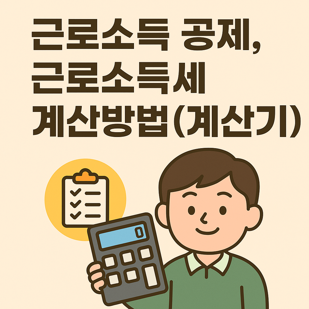 근로소득 공제,근로소득세 계산방법(계산기)