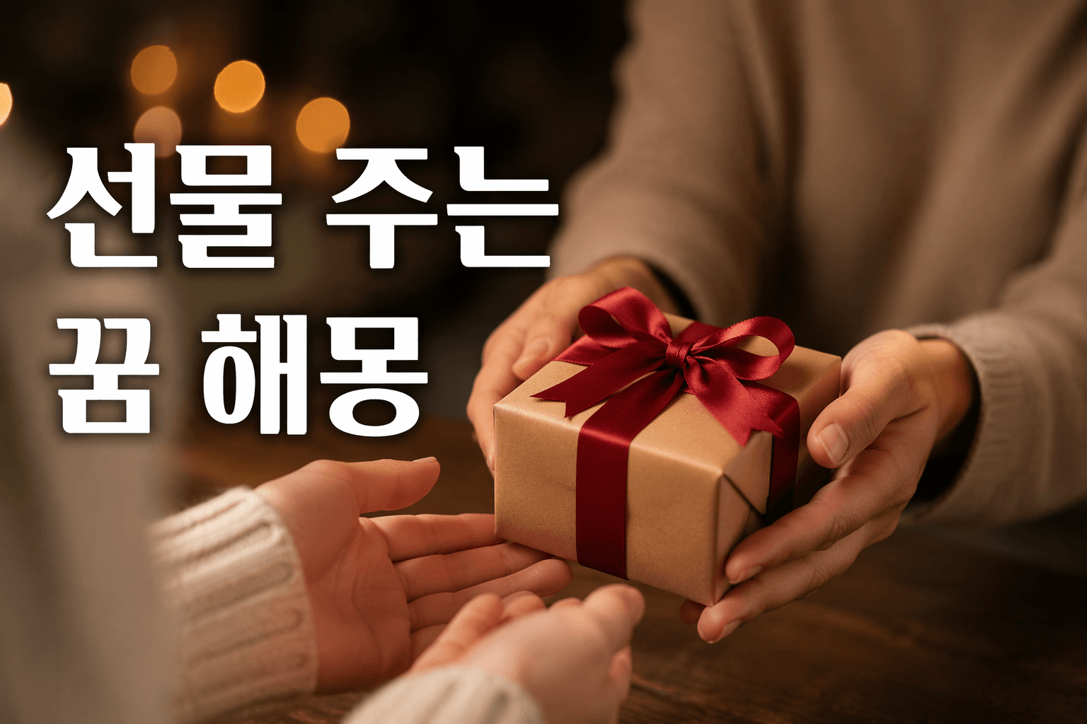 선물 주는 꿈 🎁 해몽 총정리! 상황별 의미와 심리 분석