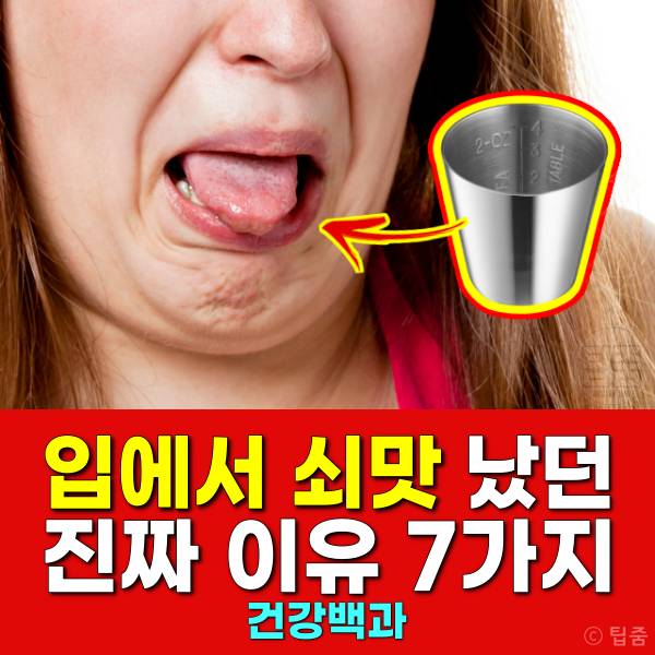 입에서 쇠맛 이유 원인