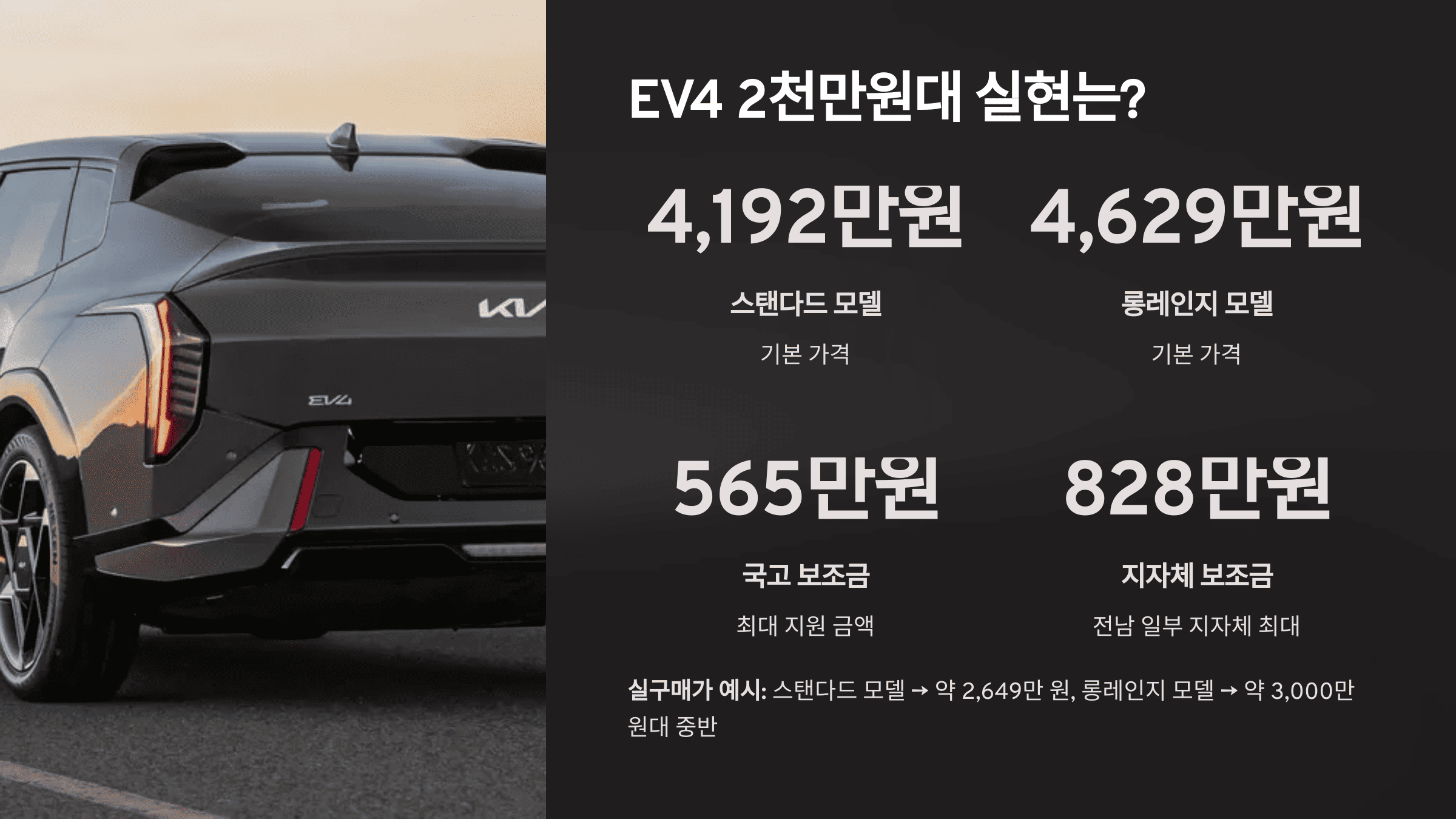 EV4 2천만원대 실현는?