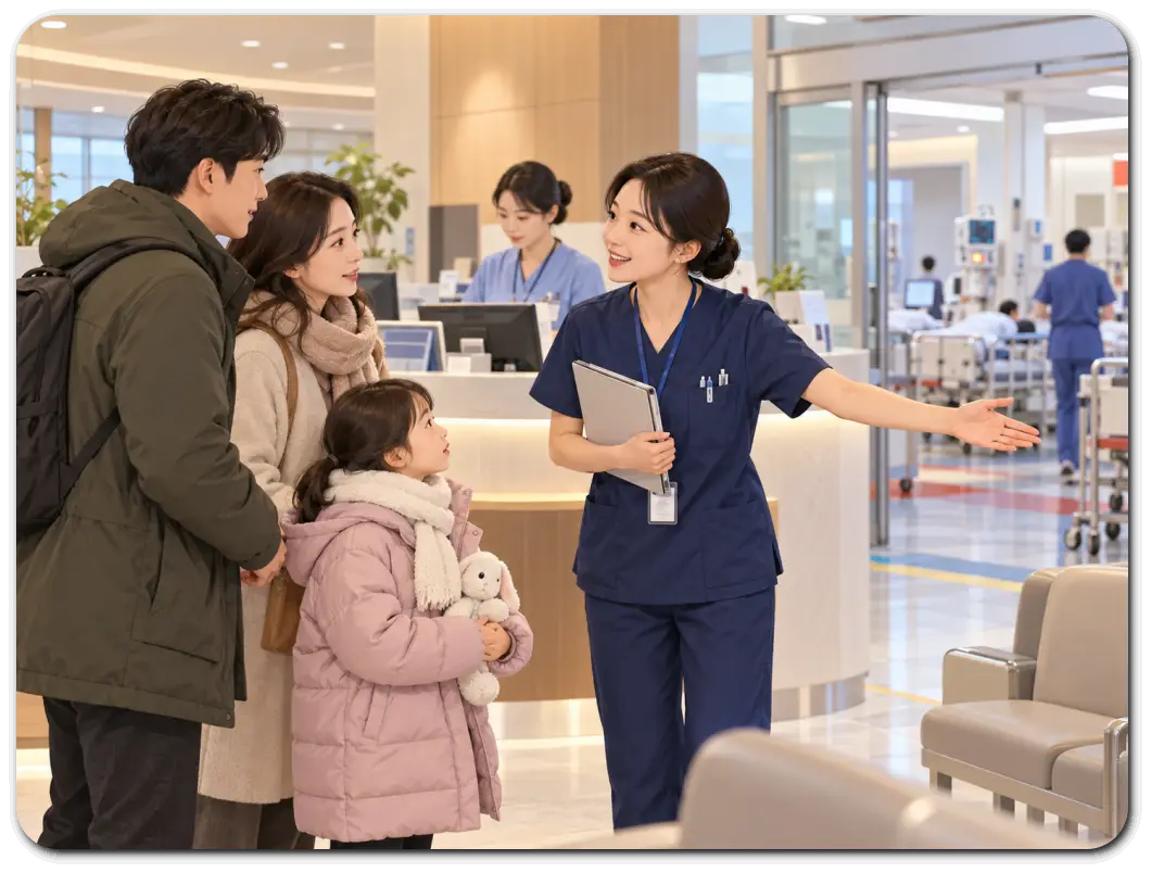 추석연휴-병원-안내받는-환자
