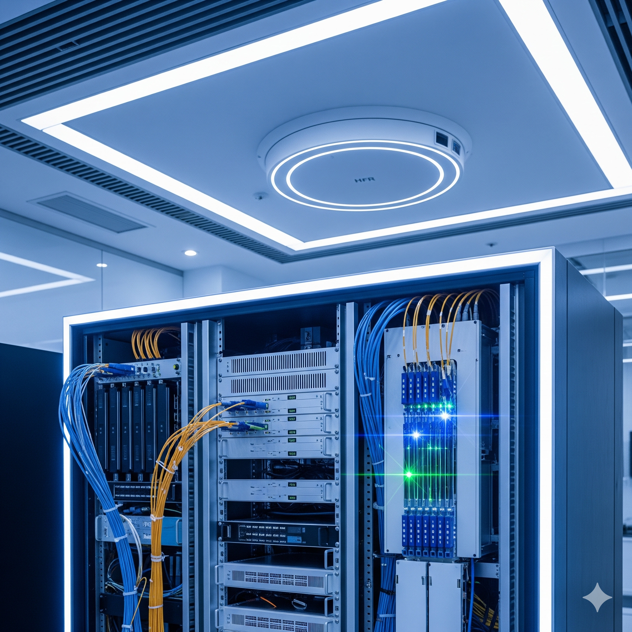 HFR의 C-RAN 솔루션은 중앙 DU 풀에서 원격 RU 사이의 수십 킬로미터 프런트홀 구간을 WDM 및 EDFA 광 증폭 기술을 활용하여 대용량 데이터를 실시간으로 전송하는 5G 네트워크 아키텍처입니다.