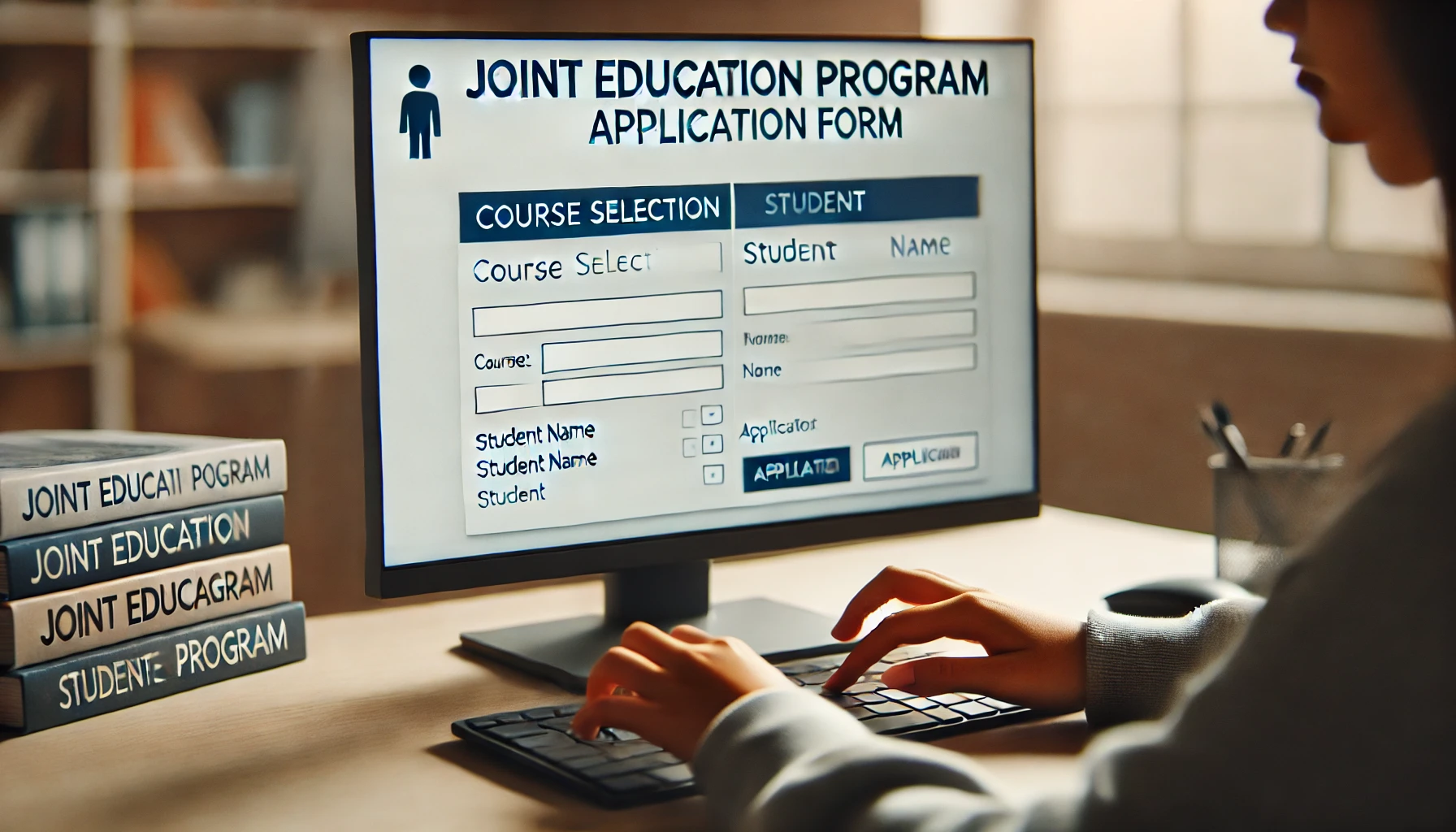 공동교육과정 신청서 작성 화면을 강조한 이미지