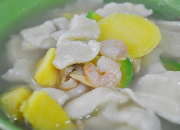 쫄깃한 수제비 반죽