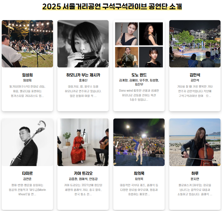 나도 버스커 페스티벌 서울버스킹정보 일정