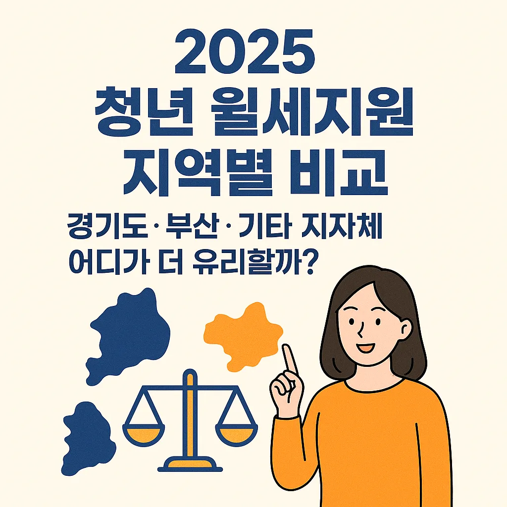 2025 청년 월세지원 지역별 비교 - 경기도·부산·기타 지자체 한 번에 보기