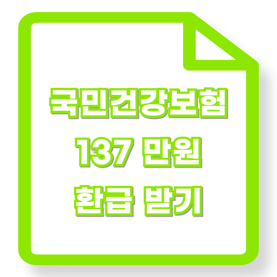 국민건강보험 본인부담상한제 환급금 ❘ 조회 ❘ 신청