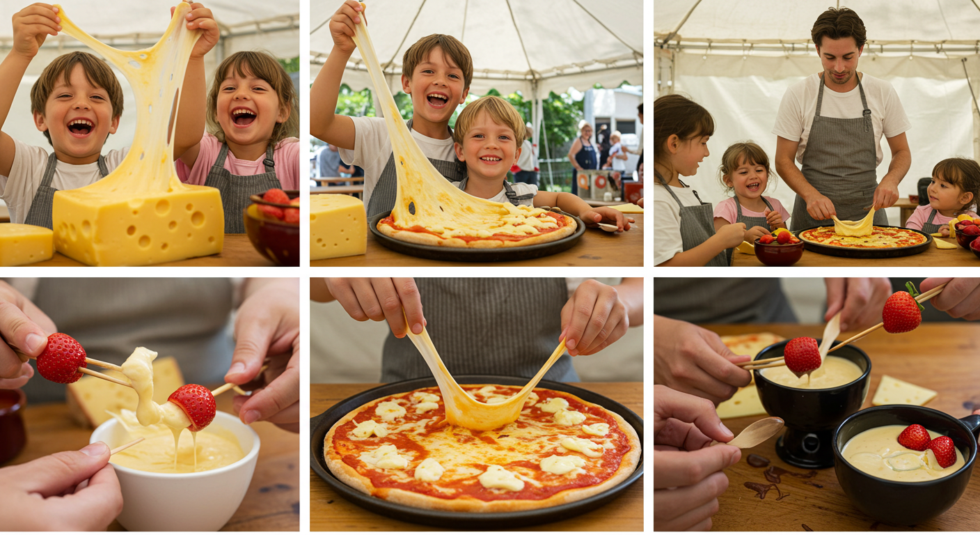 치즈 만들기와 피자 굽기 등 다양한 체험 프로그램 모습