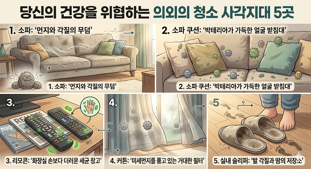 당신의 건강을 위협하는 의외의 청소 사각지대 5곳