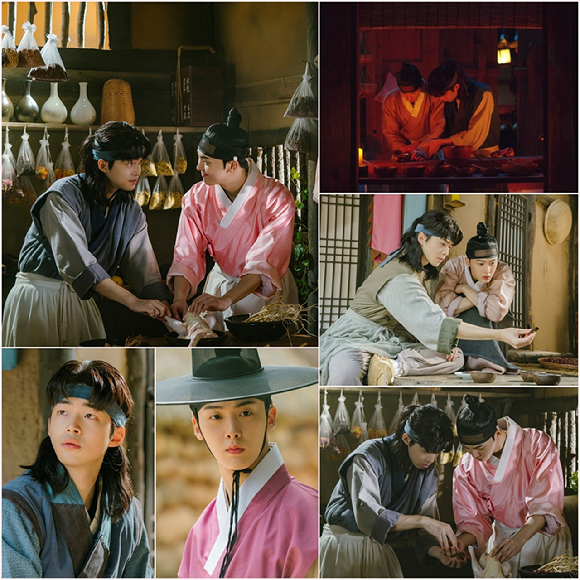 &#39;수운잡방&#39; 윤산하와 김강민이 군침 자극 미식의 세계로 시청자들을 초대한다. [사진=UHD KBS 드라마 스페셜 2023-TV 시네마]