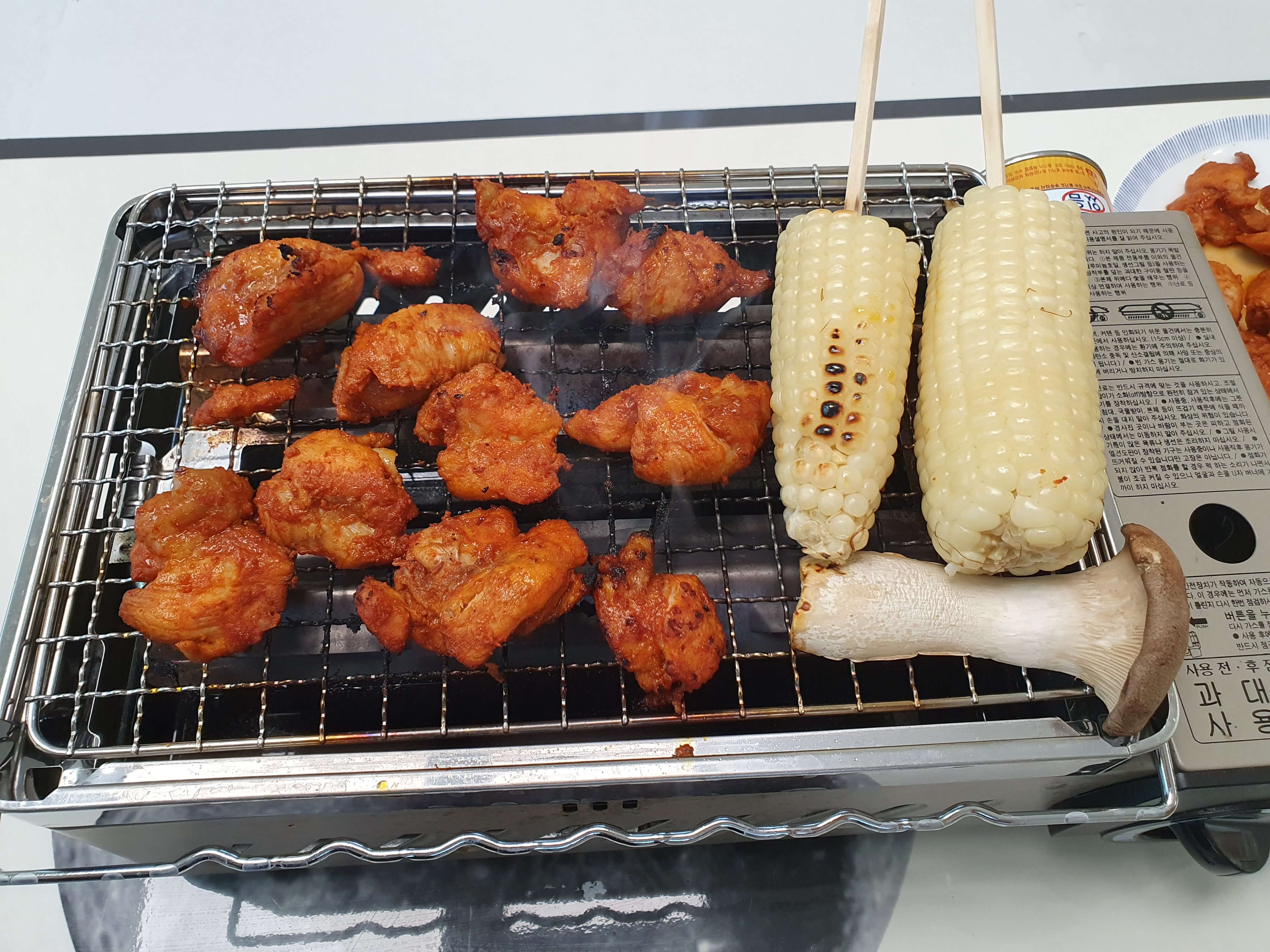 홈술-닭갈비, 옥수수구이, 송이버섯