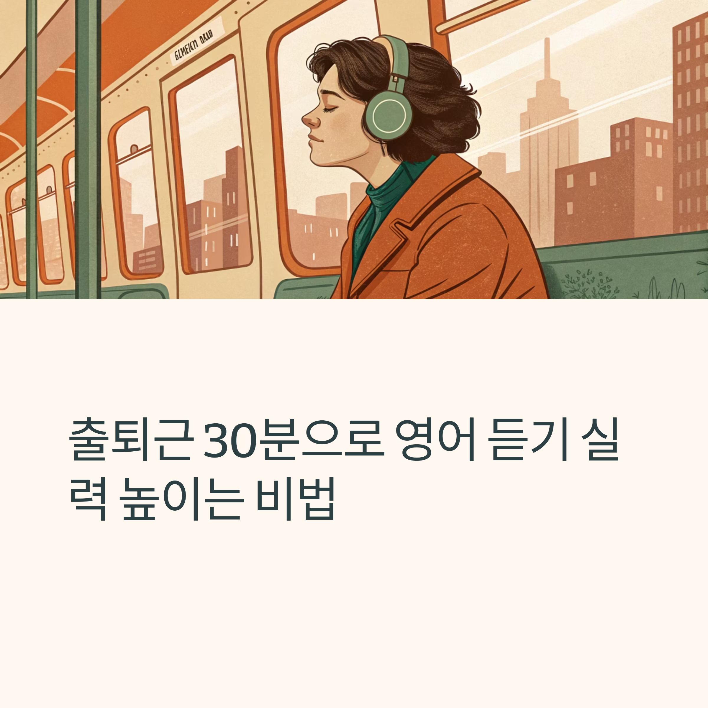 출퇴근 시간 30분, 영어 듣기 실력 올리는 현실적인 방법