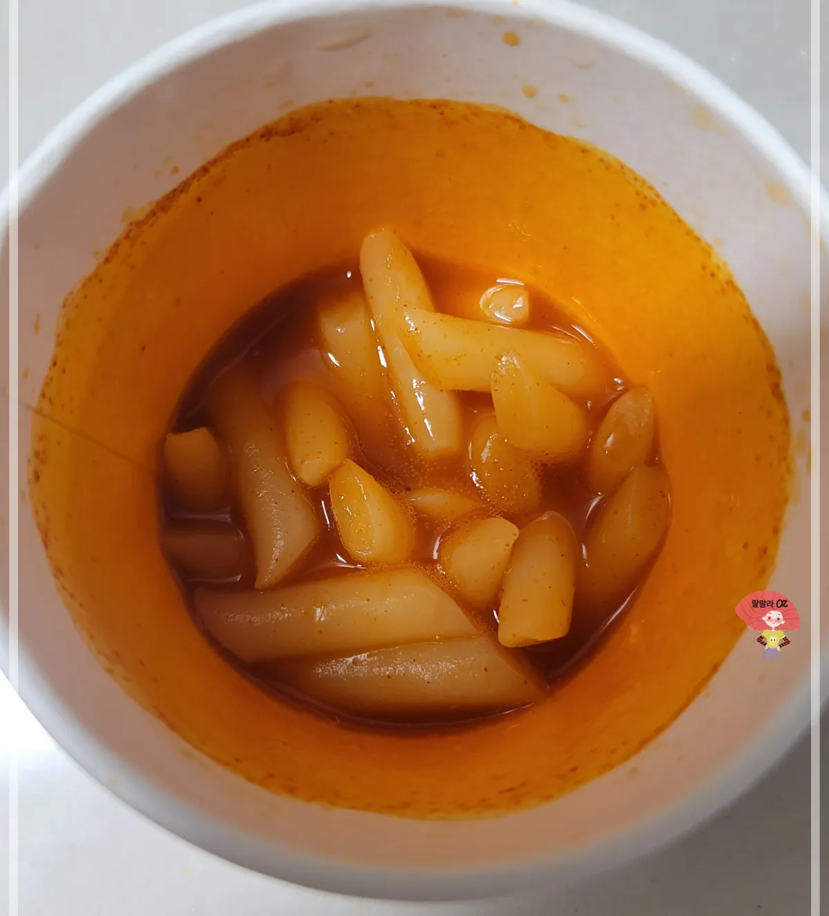 다이소-간식-요뽀기중-매콤달콤-떡볶이-3분-조리완성-사진