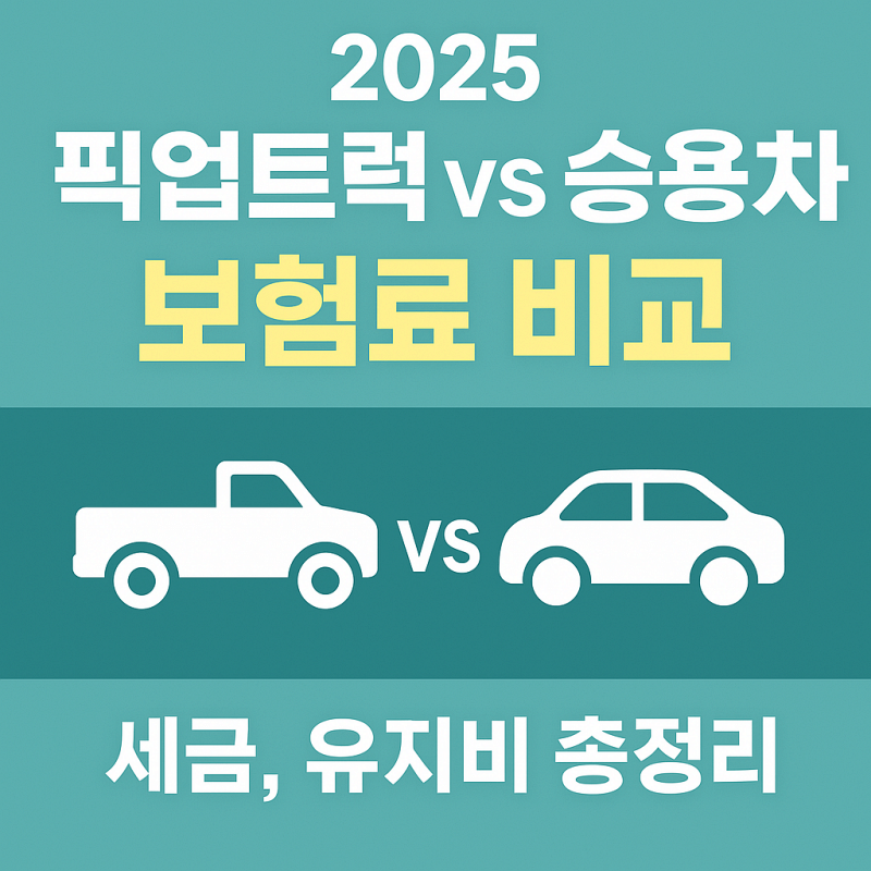 2025-픽업트럭-VS-승용차-보험료-비교-썸네일