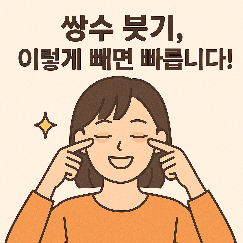 쌍수 붓기, 이렇게 빼면 빠릅니다!