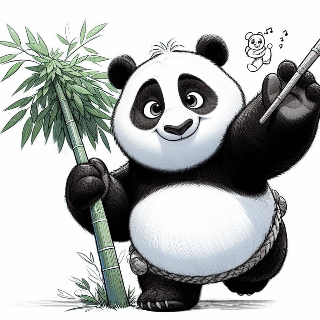 자이언트 판다 푸바오 AI 그림