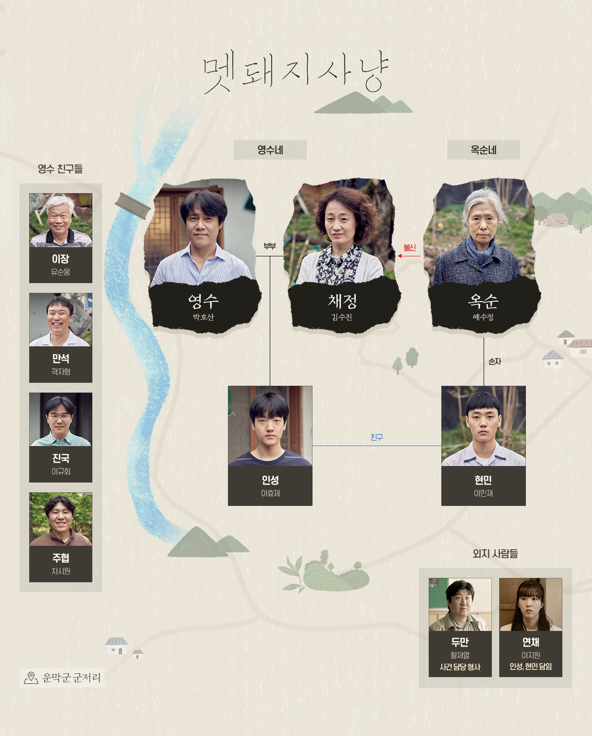 [미스터리 스릴러 드라마 추천] 멧돼지 사냥 줄거리, 인물관계도, 등장인물