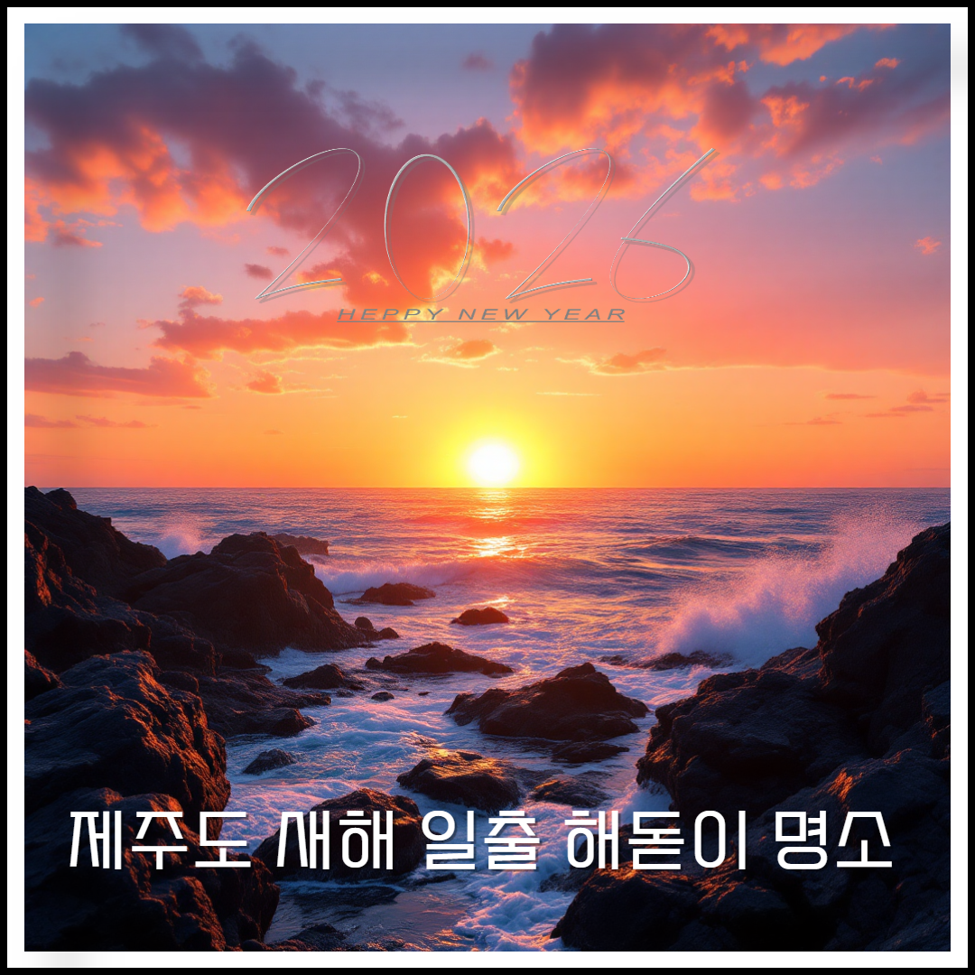 제주도 새해 일출 해돋이 명소 이미지