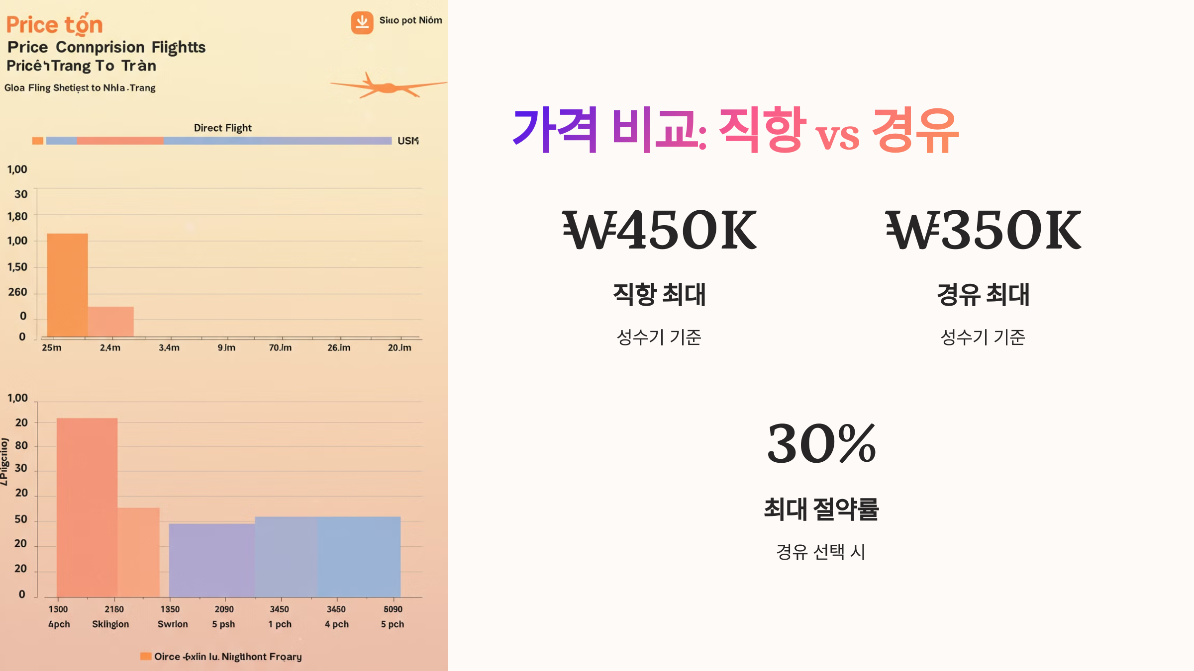 나트랑 직항 vs 경유 항공권