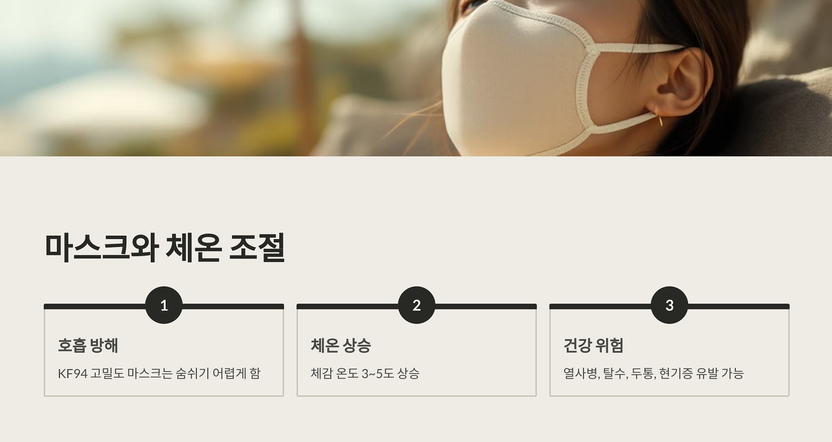 마스크와 체온 조절