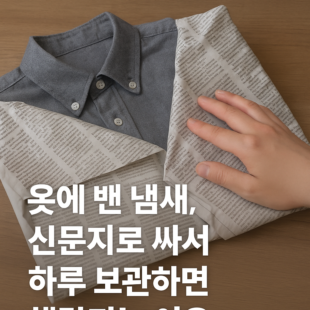 신문지 싸서 옷 냄새 제거