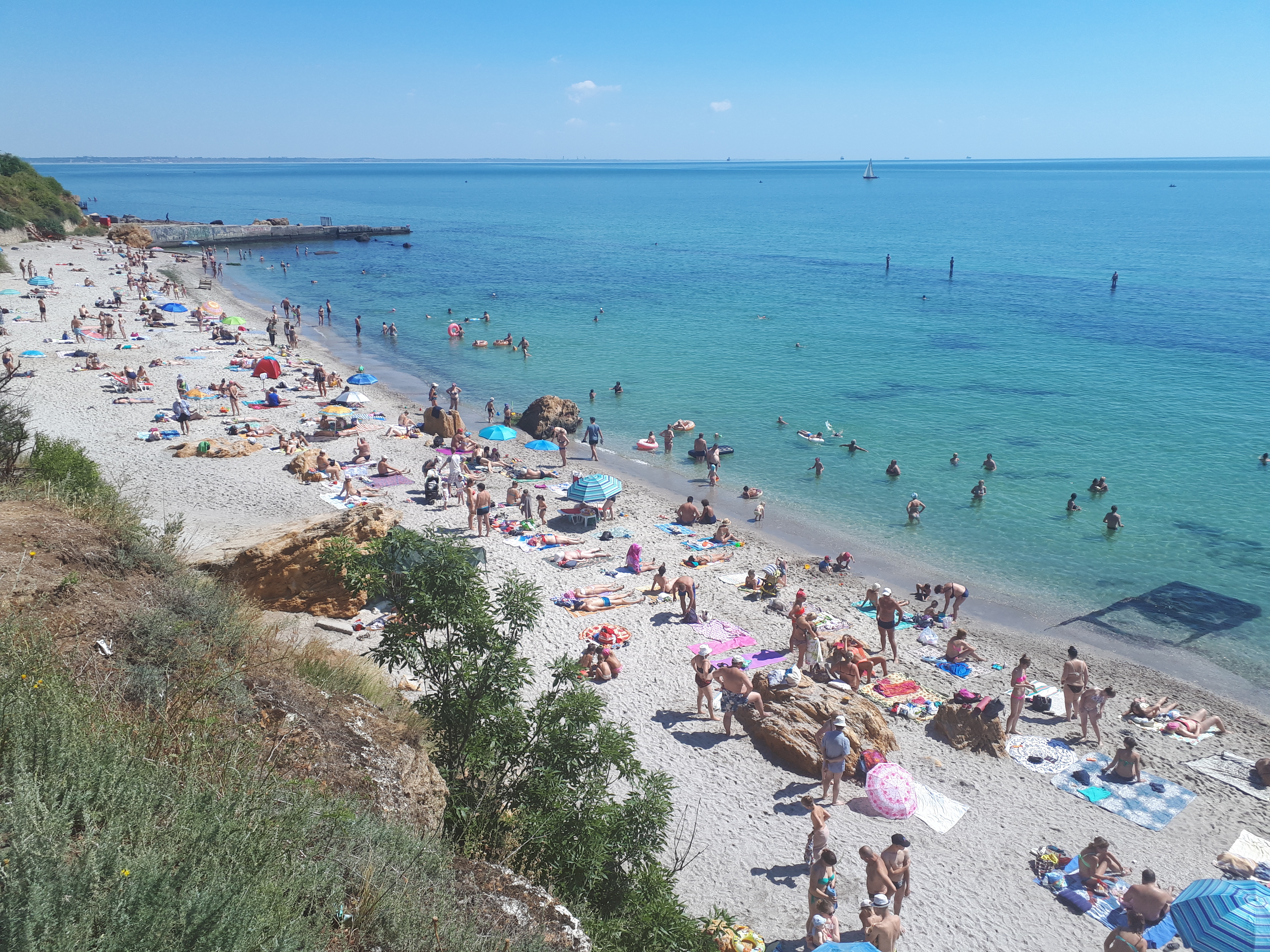 우크라이나 오데사 바다와 사람들