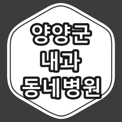 양양군 내과 전문의 진료 동네 병원