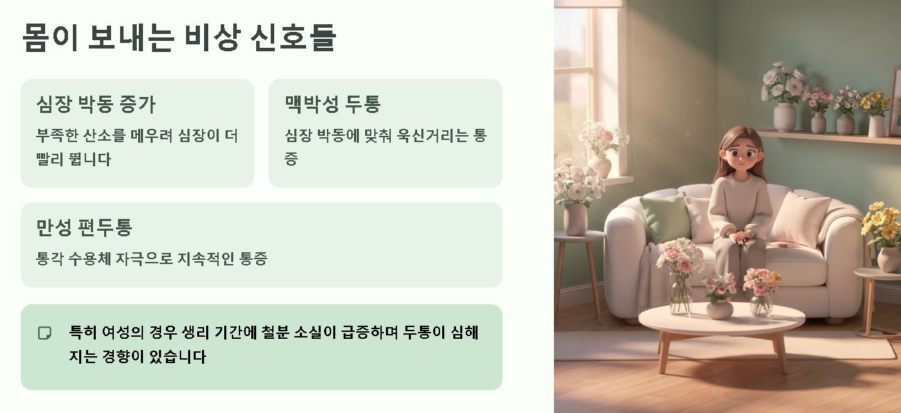 철분 부족 두통 체크하기