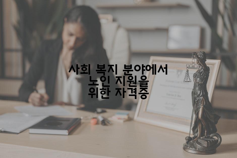 사회 복지 분야에서 노인 지원을 위한 자격증