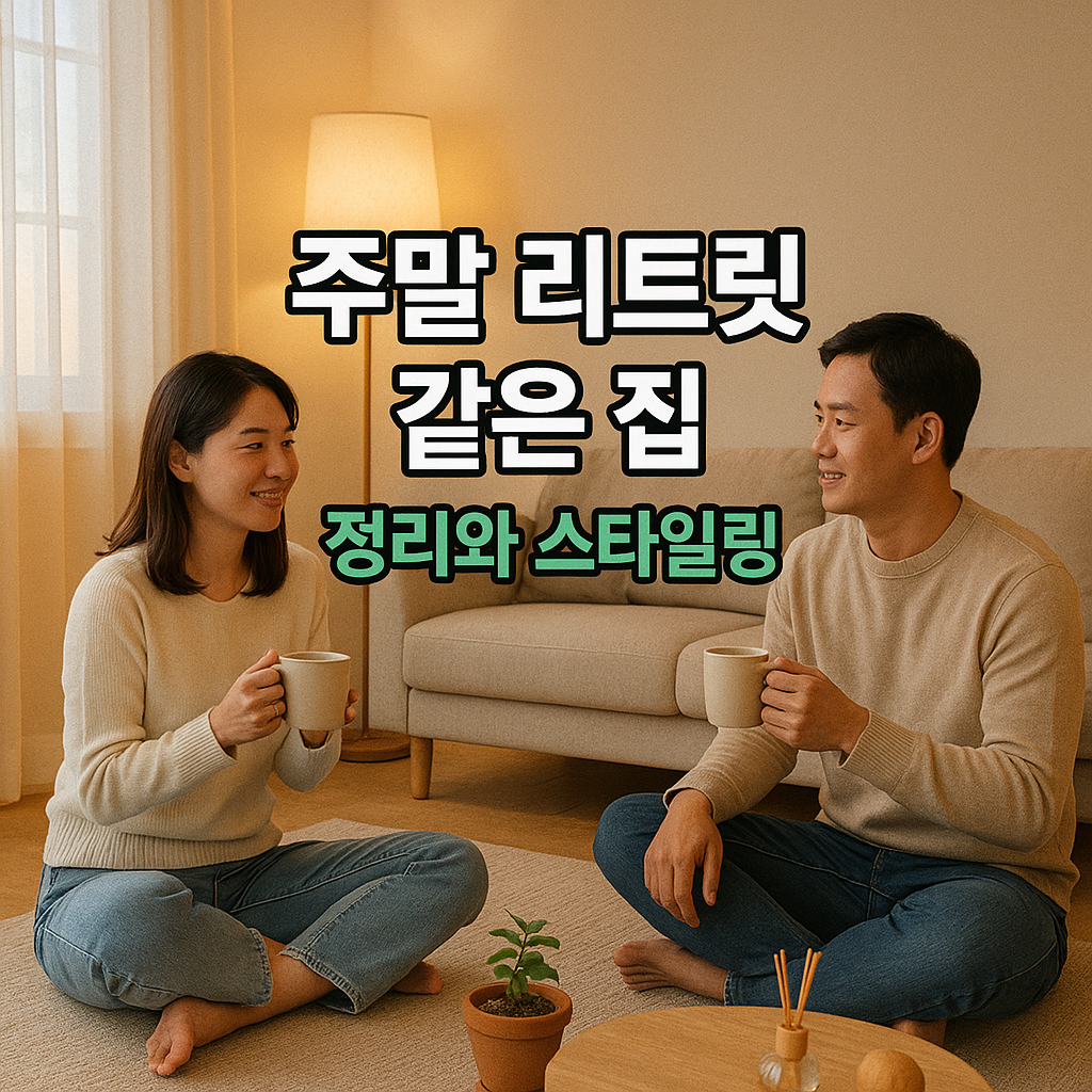 주말 리트릿 같은 집, 정리와 스타일링