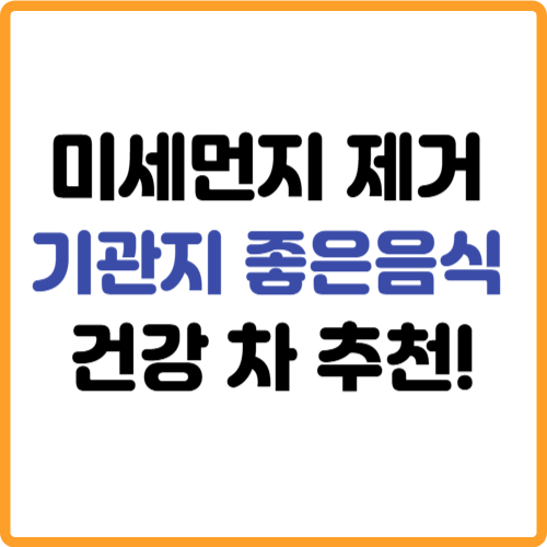 미세먼지 기관지에 좋은 음식 차 관련 사진