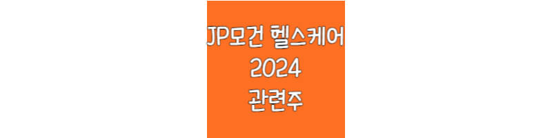 JP모건-헬스케어-2024-관련주