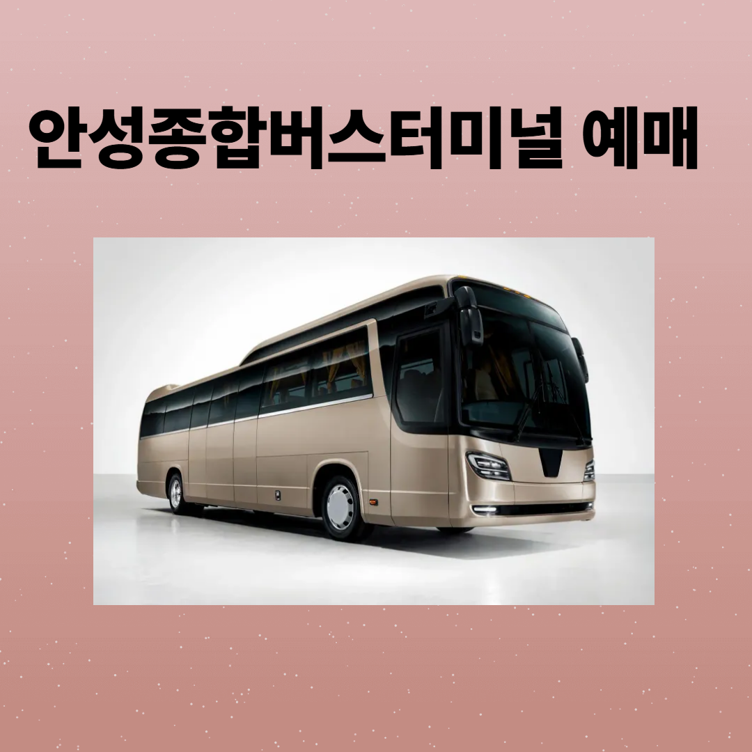안성종합버스터미널 예매 시간표 주차장