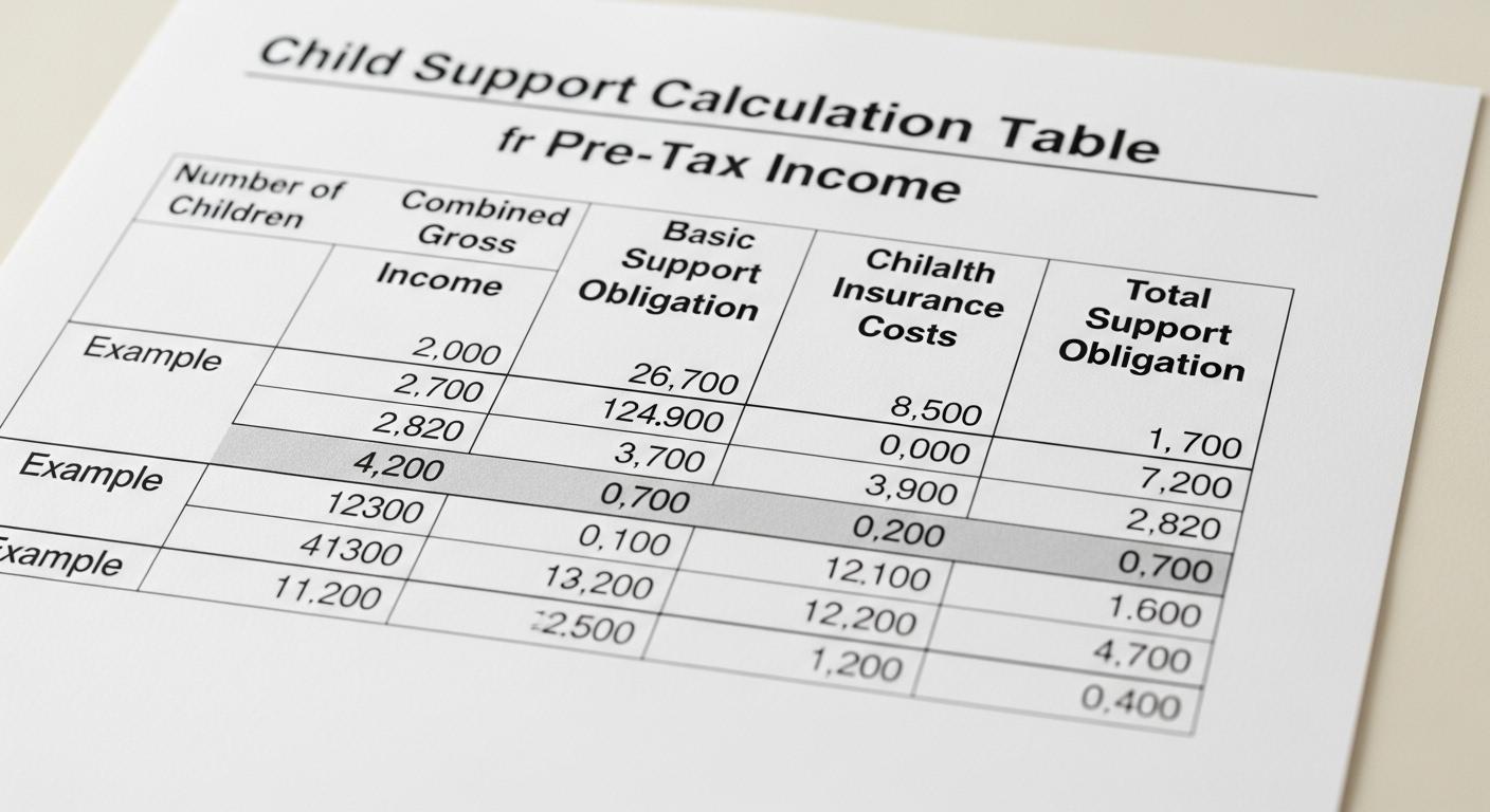 양육비산정표 세전