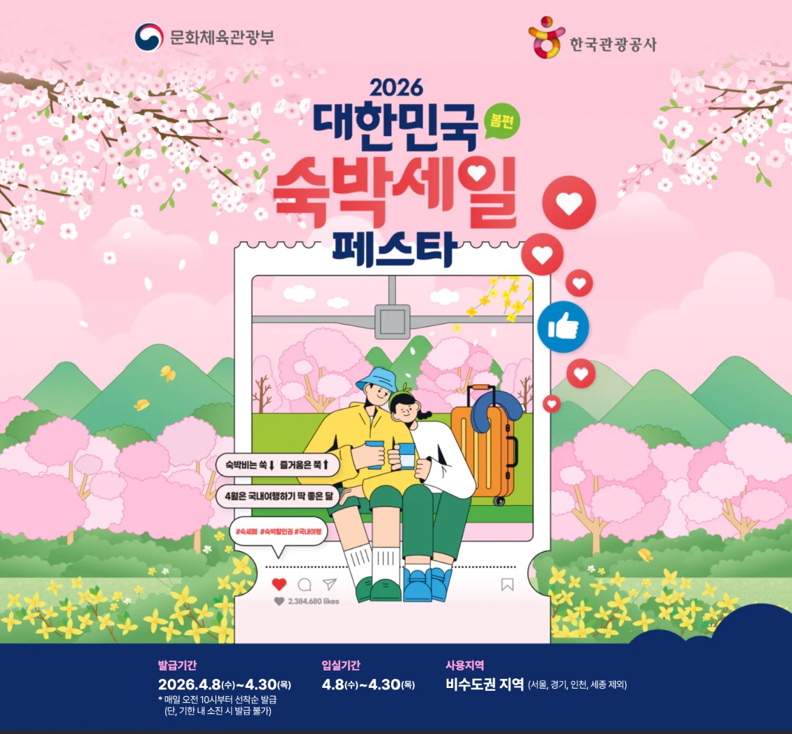 [2026] 숙박세일페스타 쿠폰 발급방법 총정리: 2박 이상 7만원 할인 예약 꿀팁 (선착순 마감 임박)