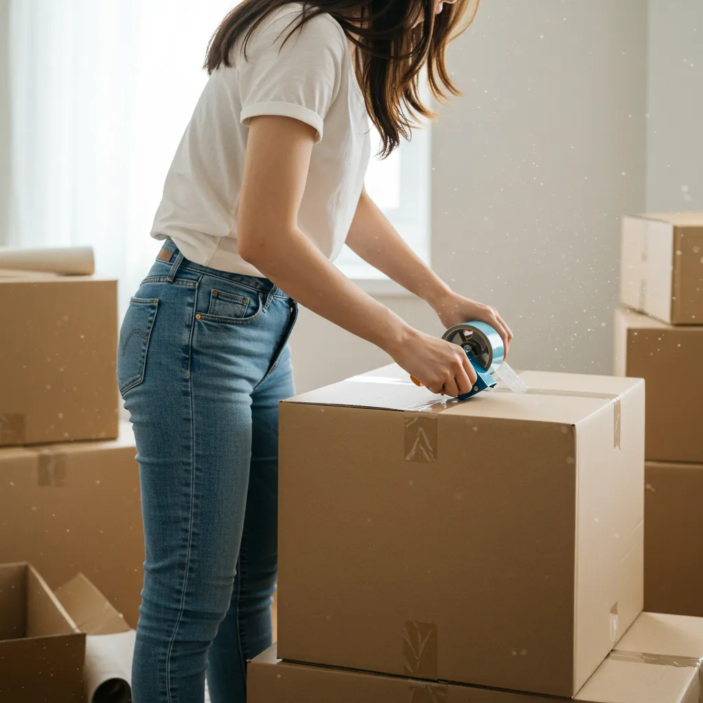 이삿짐_포장_ 여성