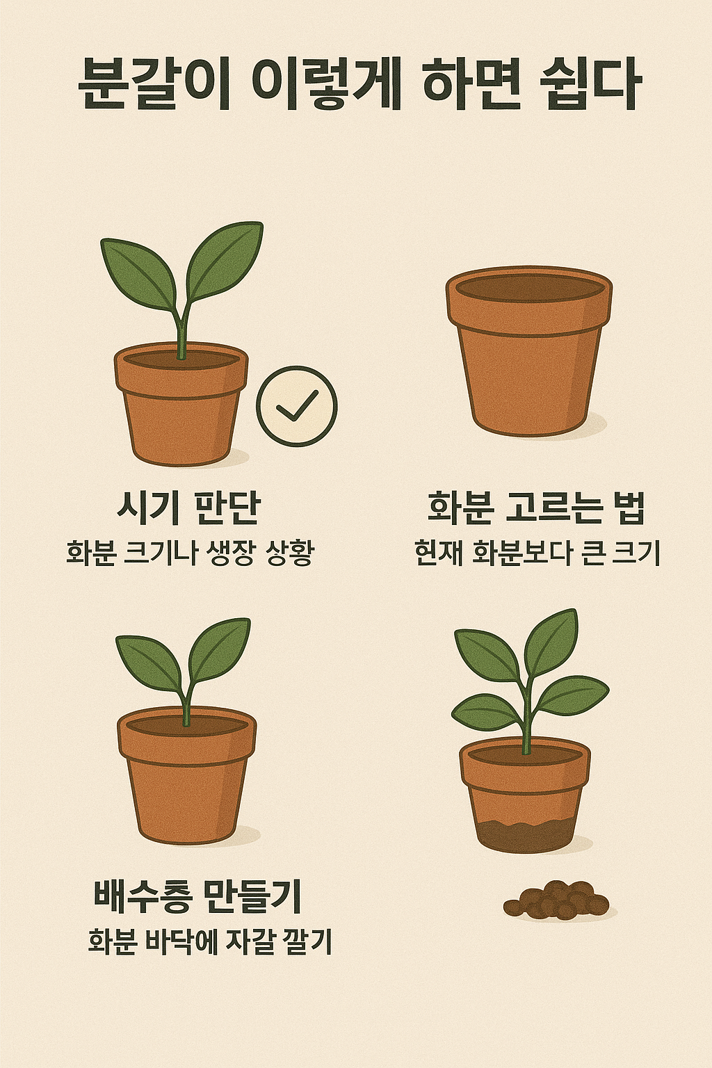 분갈이 쉽게하는 방법