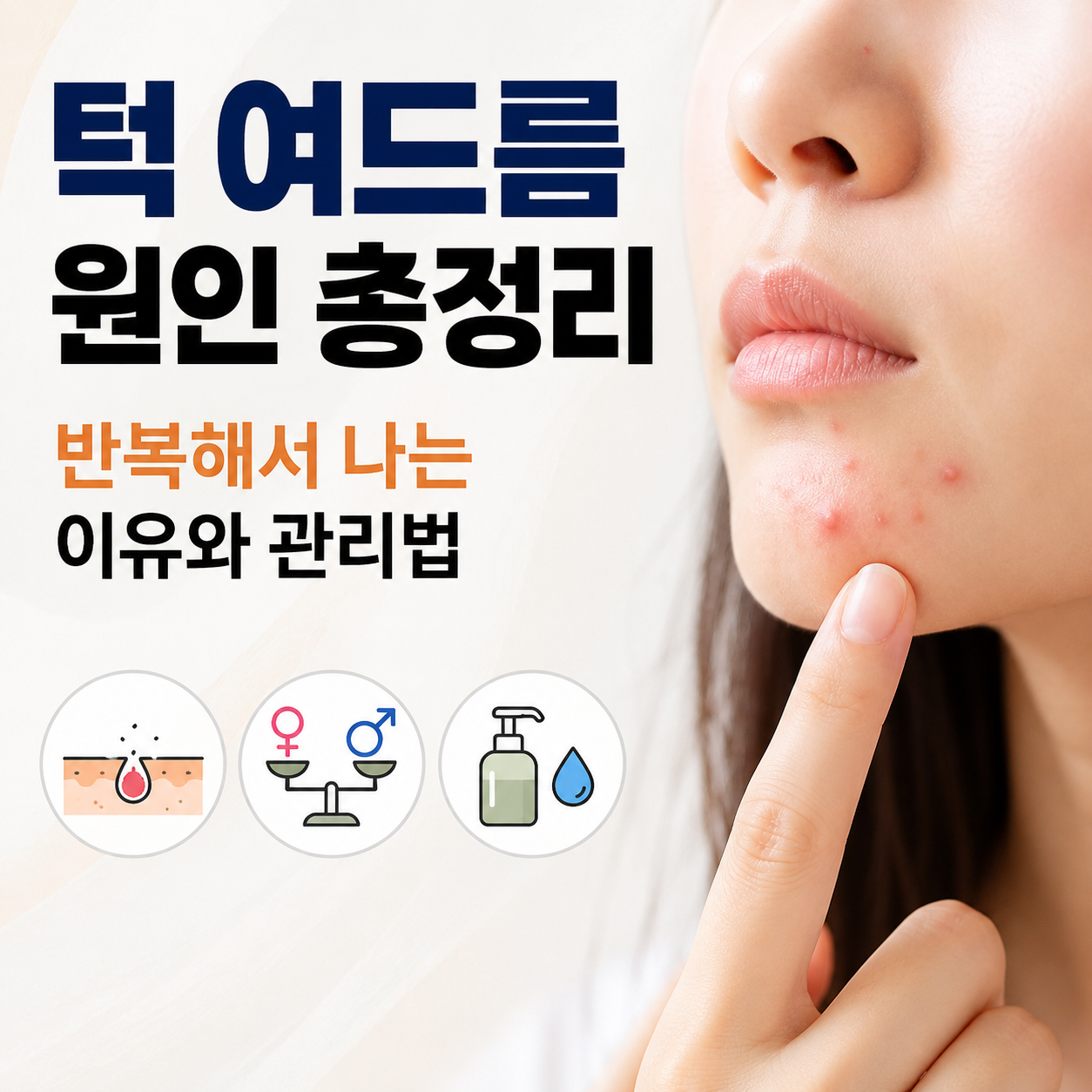 턱 여드름 원인