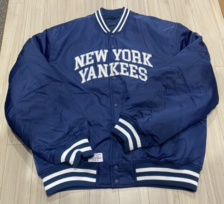 뉴에라 MLB 뉴욕양키스 아치로고 나일론 스타디움 재킷 블루네이비 스타디움재킷 자켓 야구점퍼