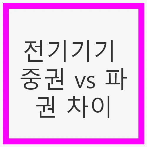 전기기기 중권 vs 파권 차이: 권선법의 이해